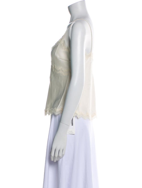 LoveShackFancy Lace Pattern V-Neck Top