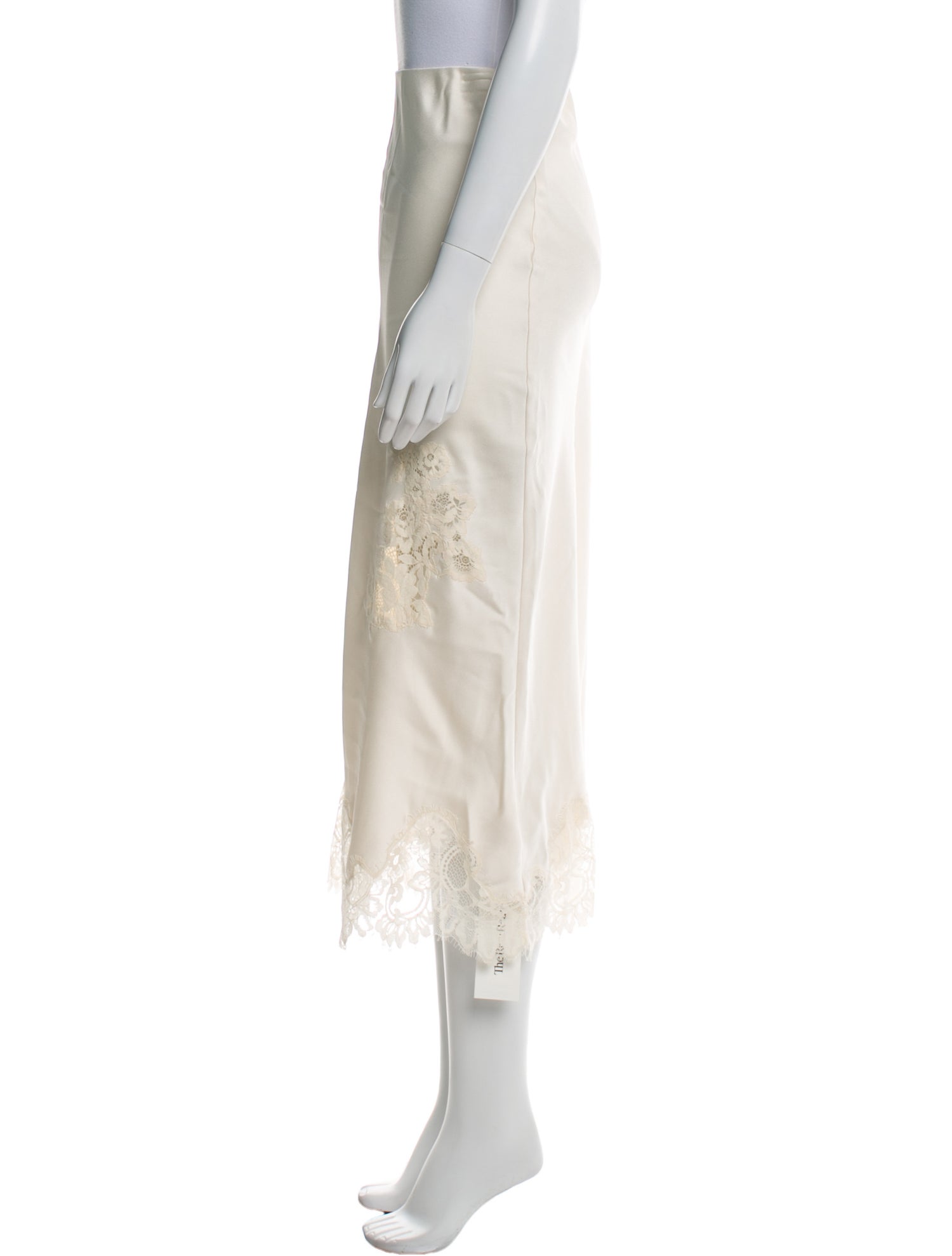 LoveShackFancy Scalloped Accent Midi Length Skirt