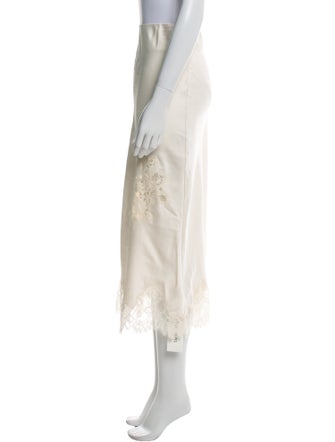 LoveShackFancy Scalloped Accent Midi Length Skirt