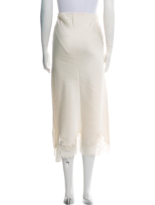 LoveShackFancy Scalloped Accent Midi Length Skirt