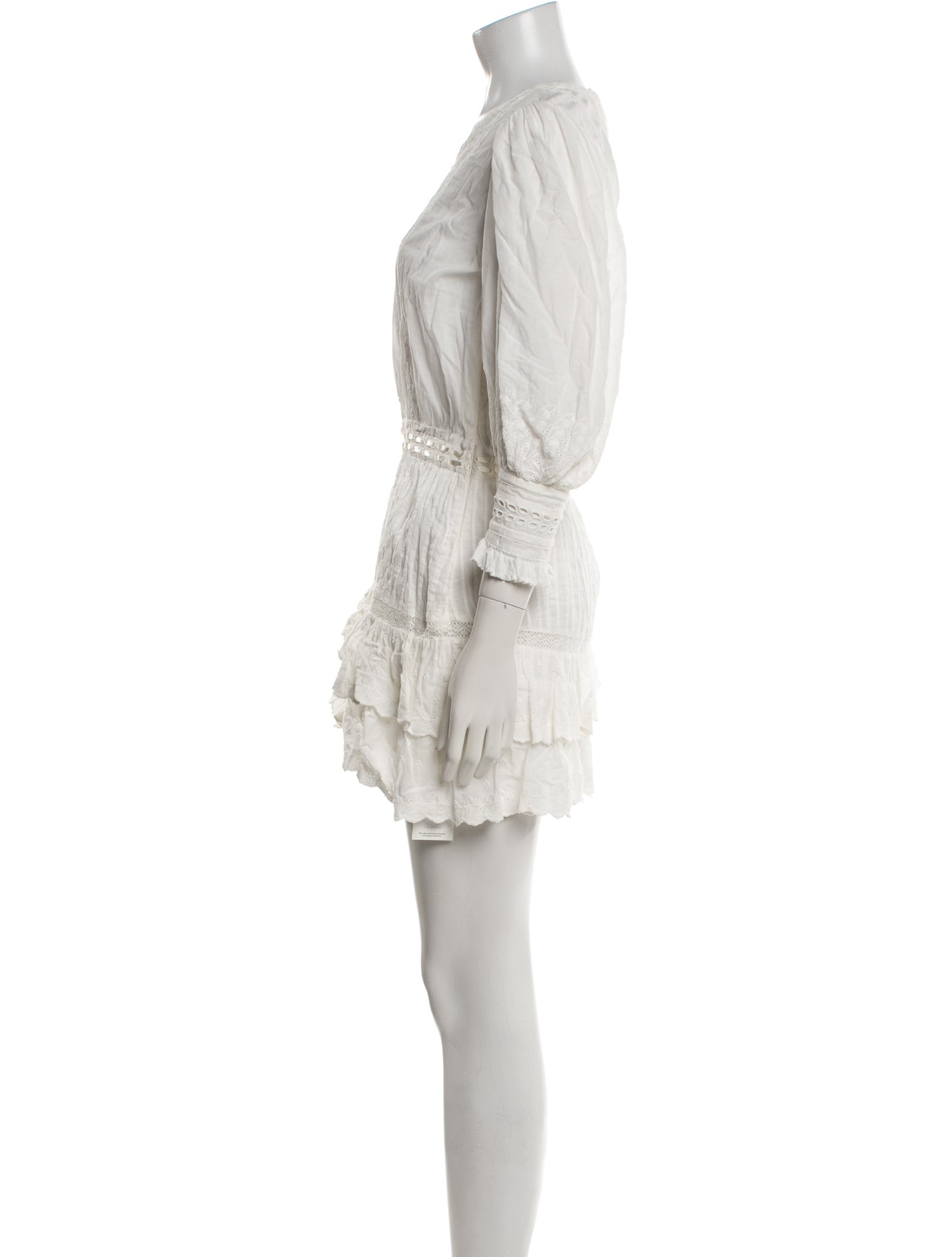 LoveShackFancy Scoop Neck Mini Dress