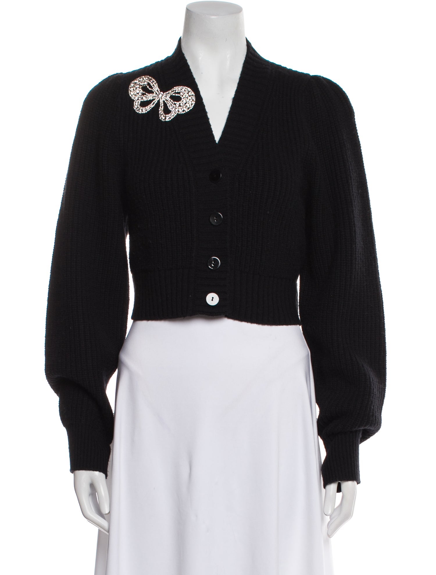 LoveShackFancy Wool V-Neck Sweater