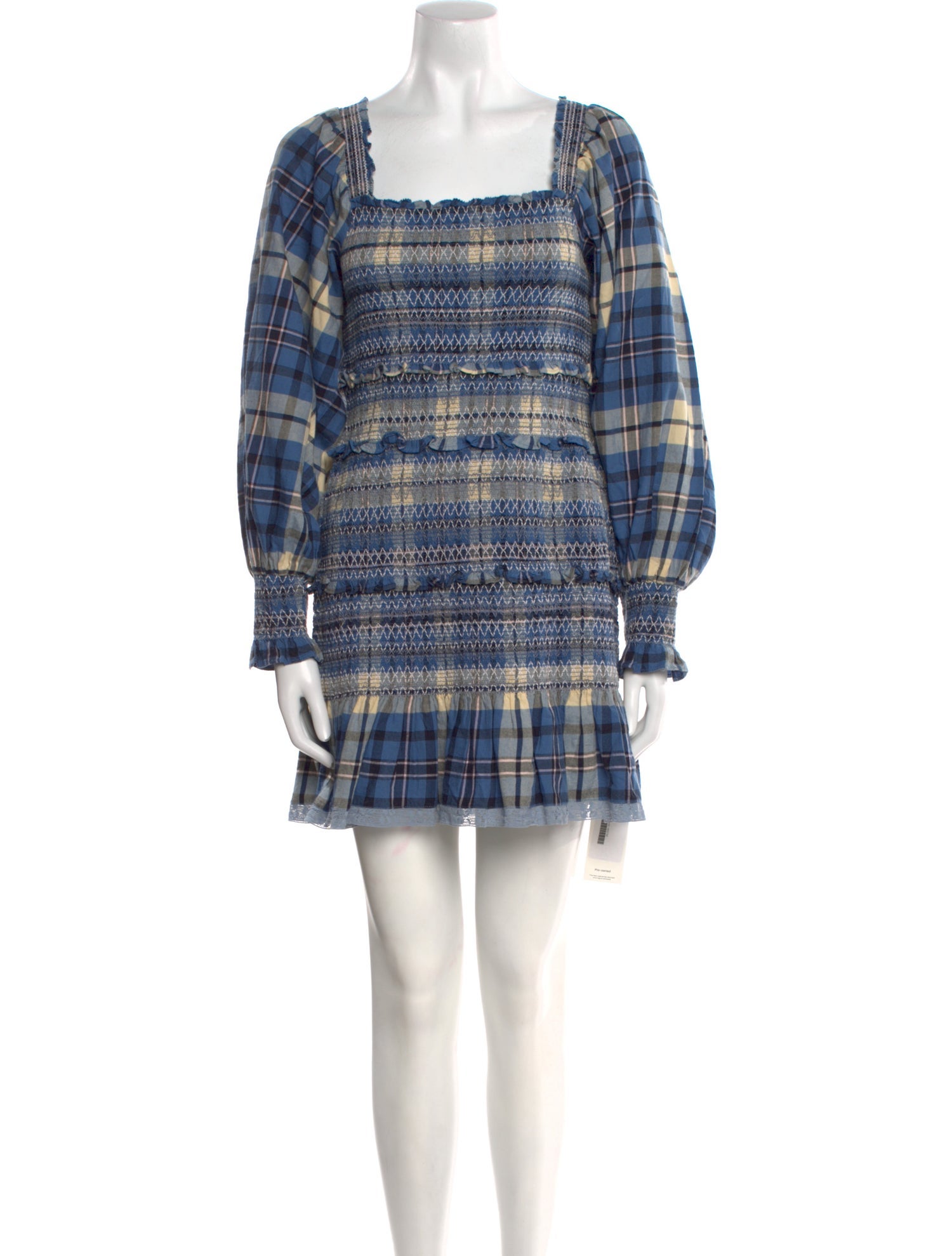 LoveShackFancy Plaid Print Mini Dress - Blue Dresses, Clothing -  WLOSH139044 | The RealReal