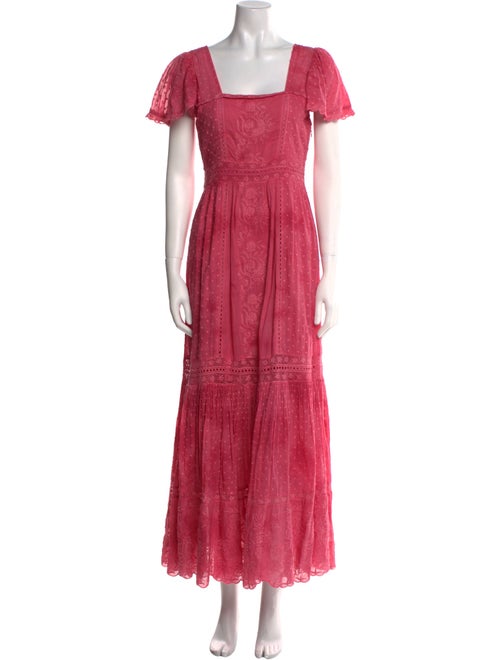 LoveShackFancy Square Neckline Long Dress