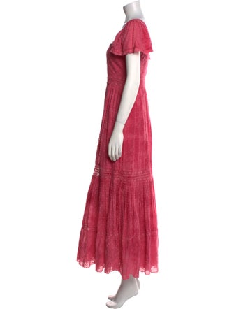 LoveShackFancy Square Neckline Long Dress