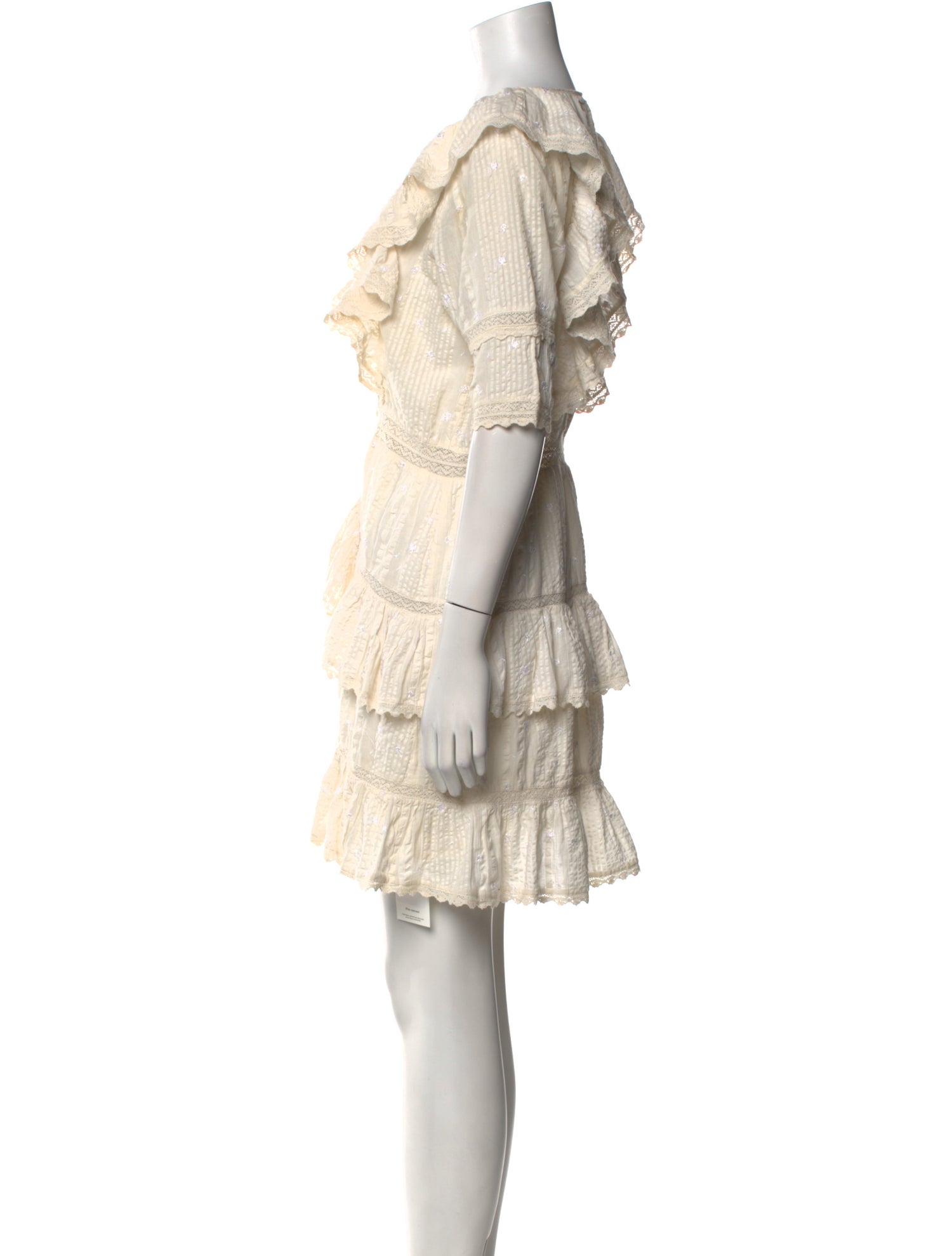 LoveShackFancy V-Neck Mini Dress