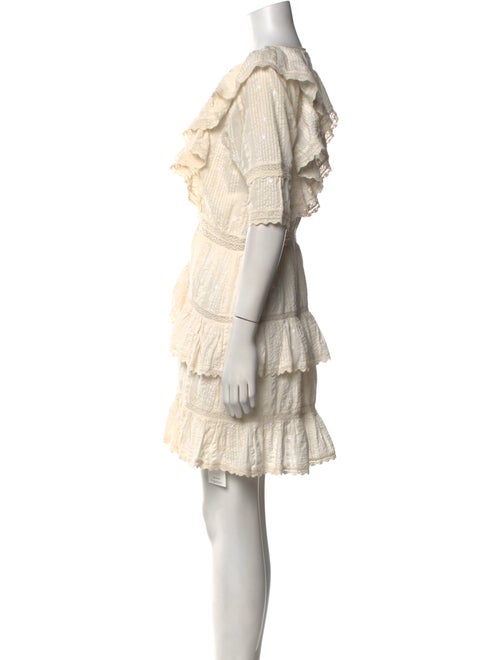 LoveShackFancy V-Neck Mini Dress