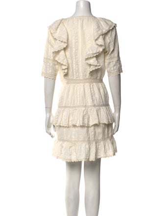 LoveShackFancy V-Neck Mini Dress