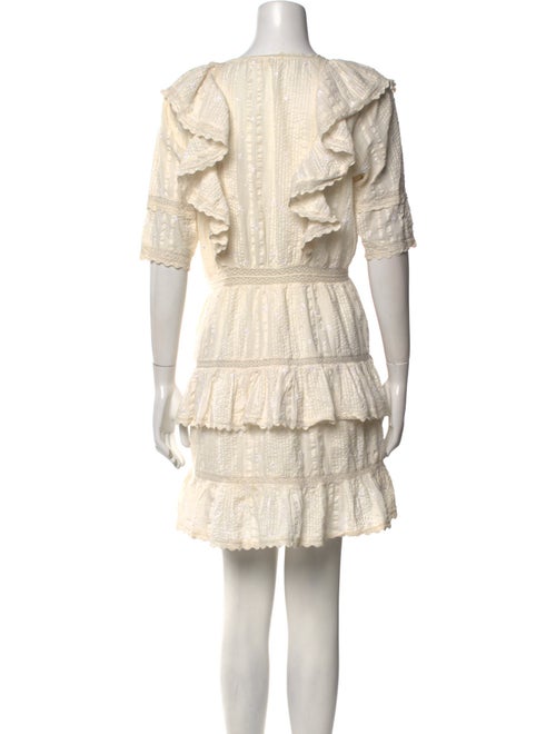 LoveShackFancy V-Neck Mini Dress