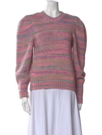 LoveShackFancy Striped Crew Neck Sweater