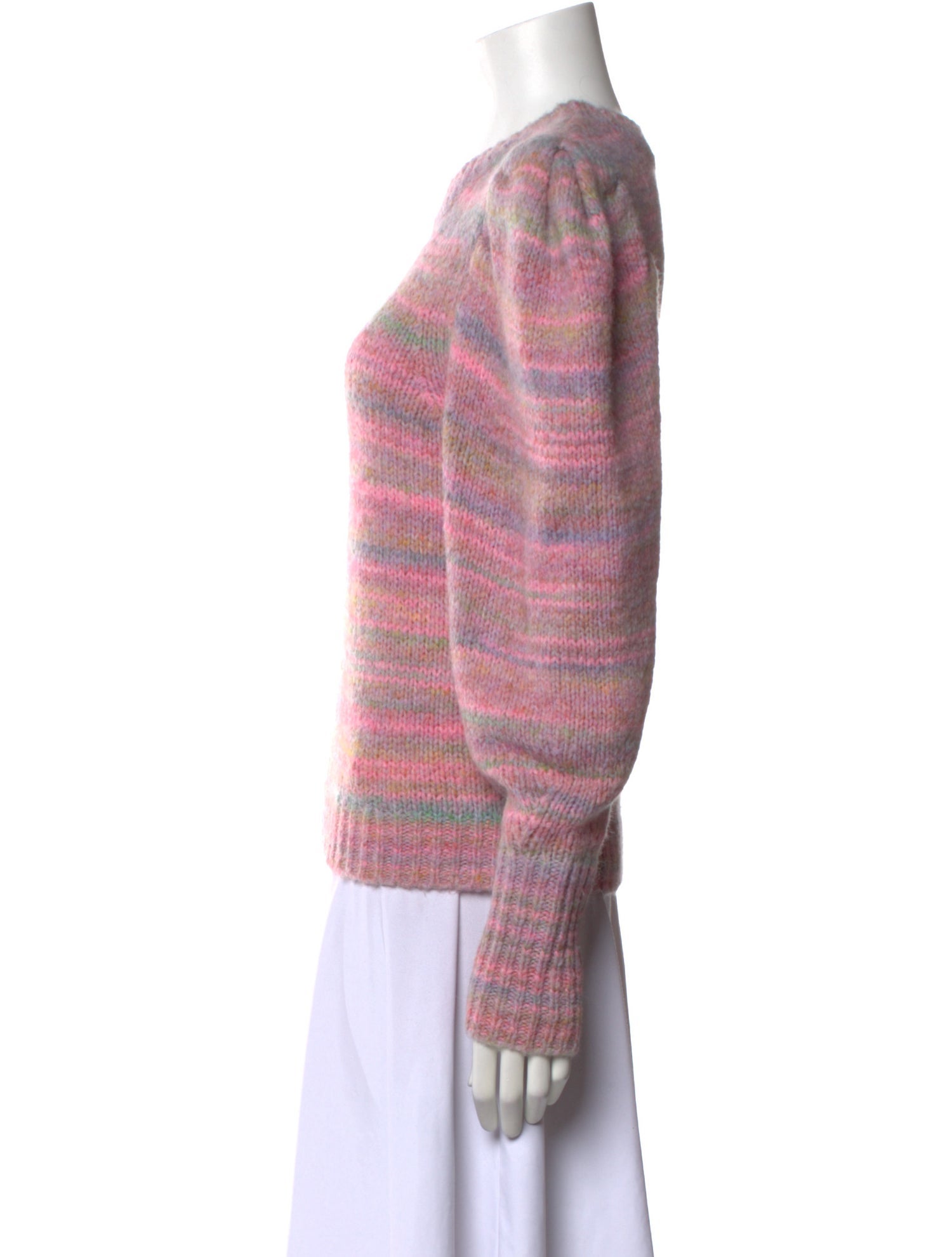 LoveShackFancy Striped Crew Neck Sweater