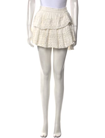 LoveShackFancy Ruffle Embellishment Mini Skirt