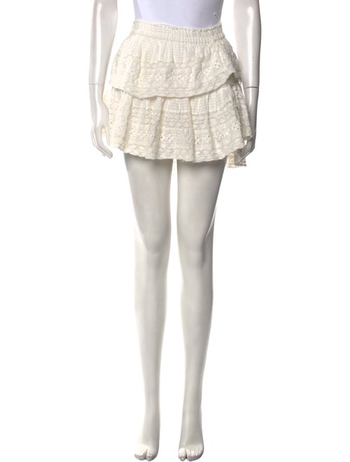 LoveShackFancy Ruffle Embellishment Mini Skirt