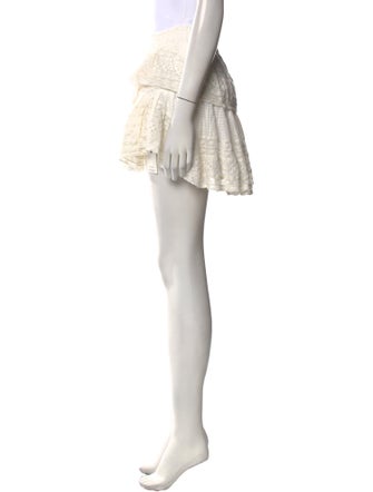 LoveShackFancy Ruffle Embellishment Mini Skirt