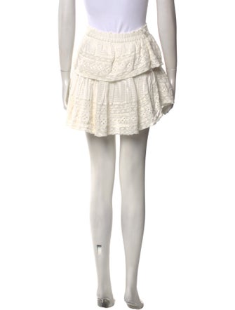 LoveShackFancy Ruffle Embellishment Mini Skirt