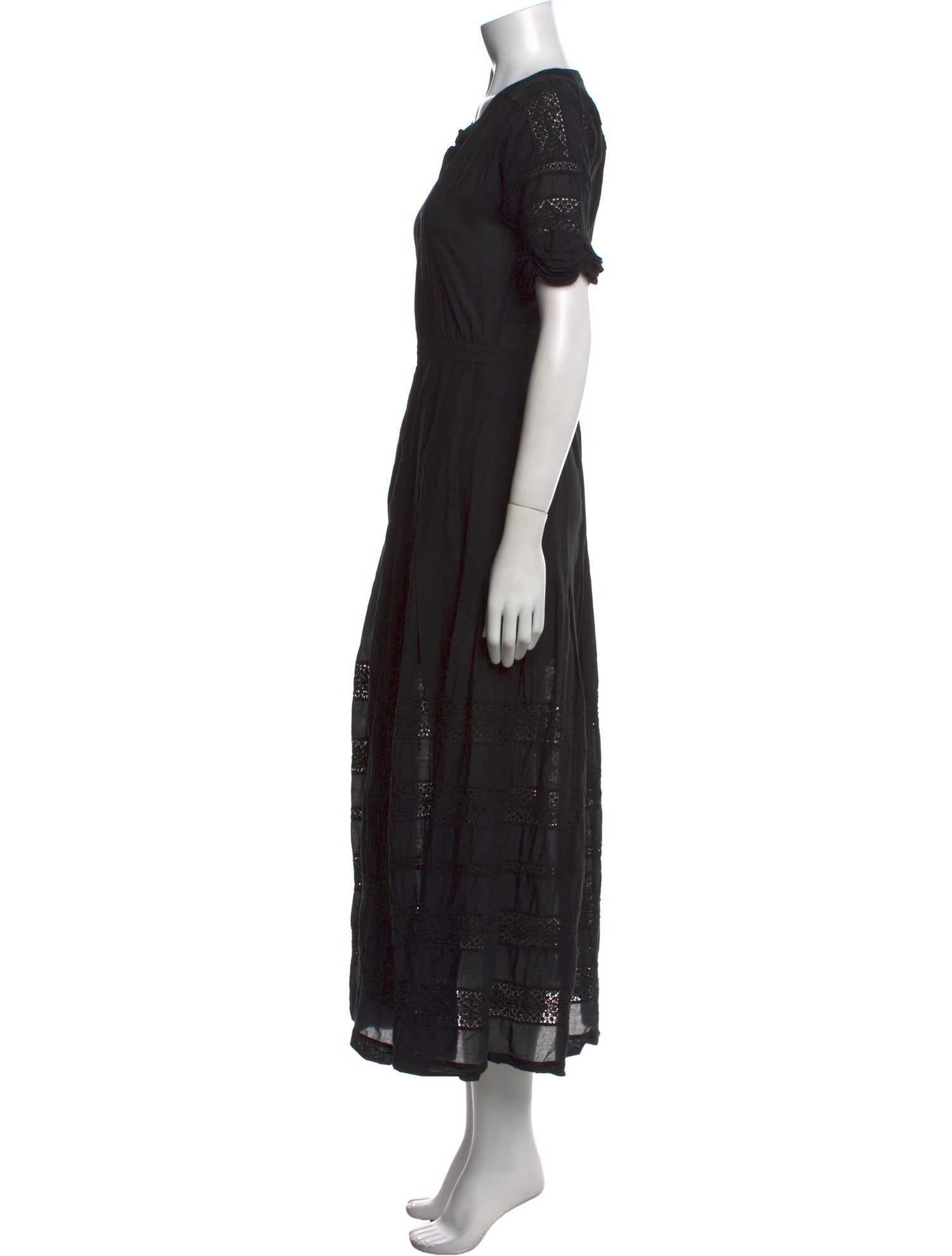 LoveShackFancy Square Neckline Long Dress