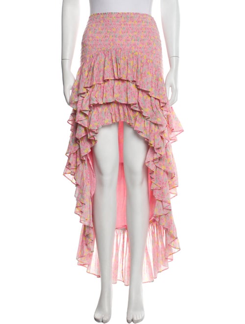 LoveShackFancy Floral Print Long Skirt