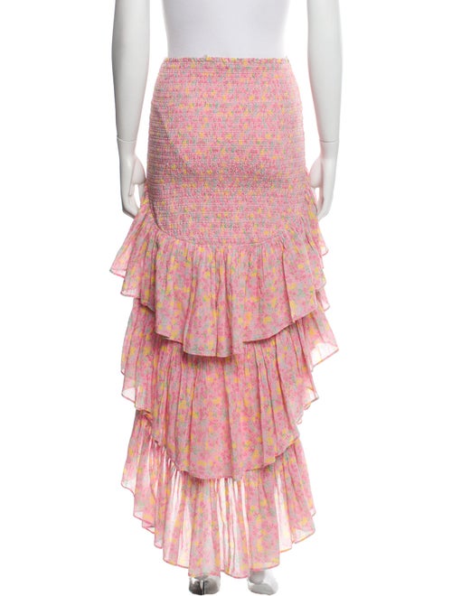 LoveShackFancy Floral Print Long Skirt