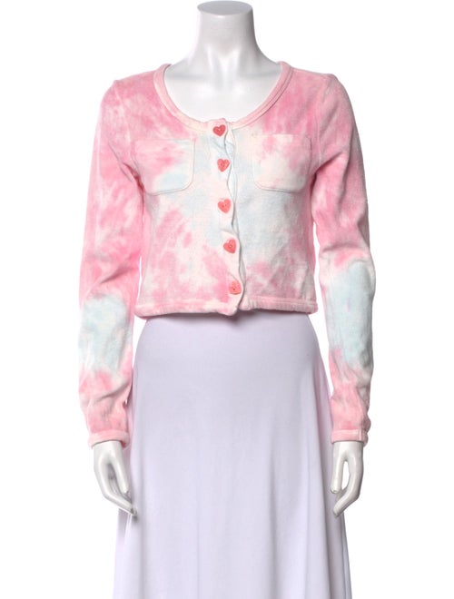 LoveShackFancy Tie-Dye Print Scoop Neck Crop Top