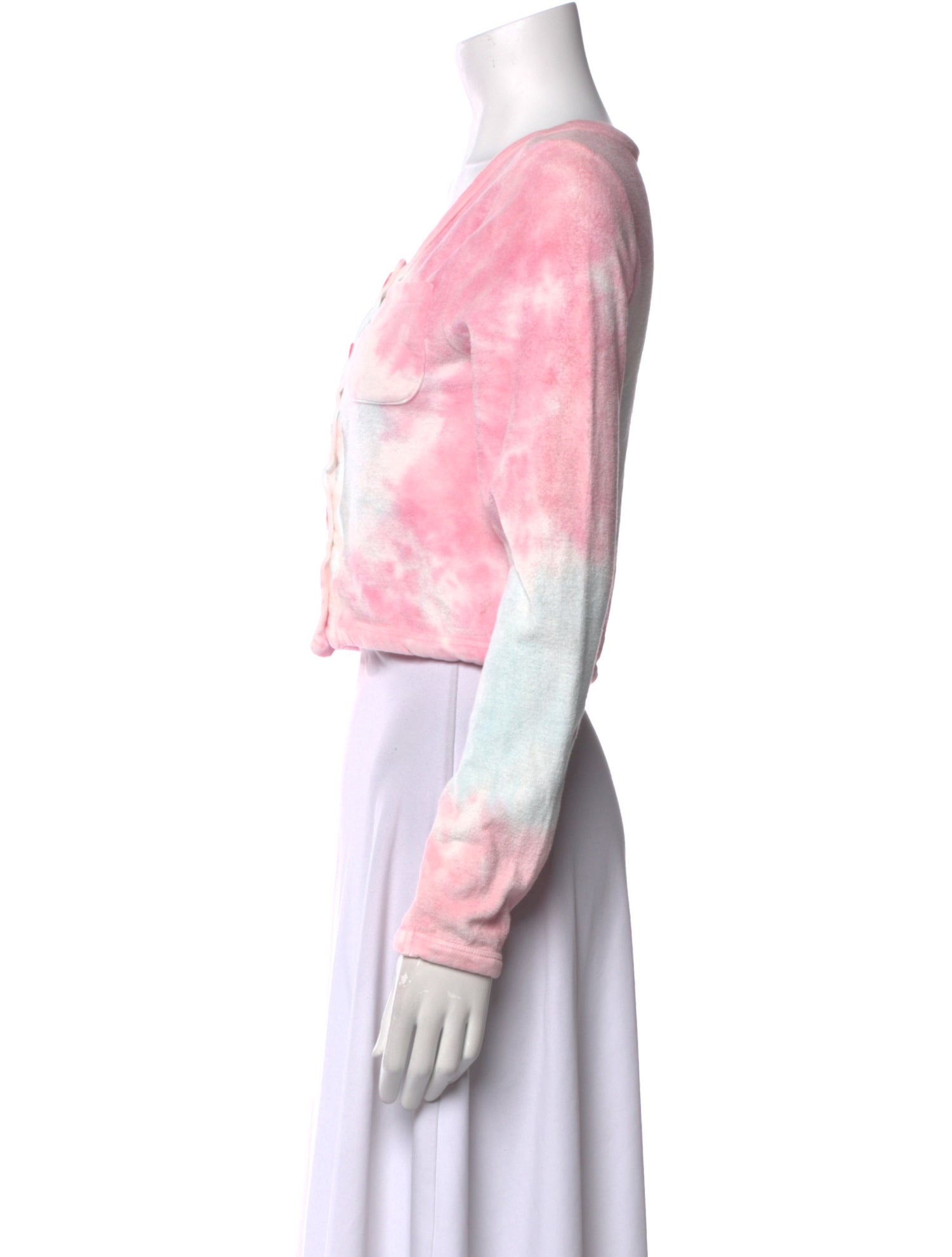 LoveShackFancy Tie-Dye Print Scoop Neck Crop Top