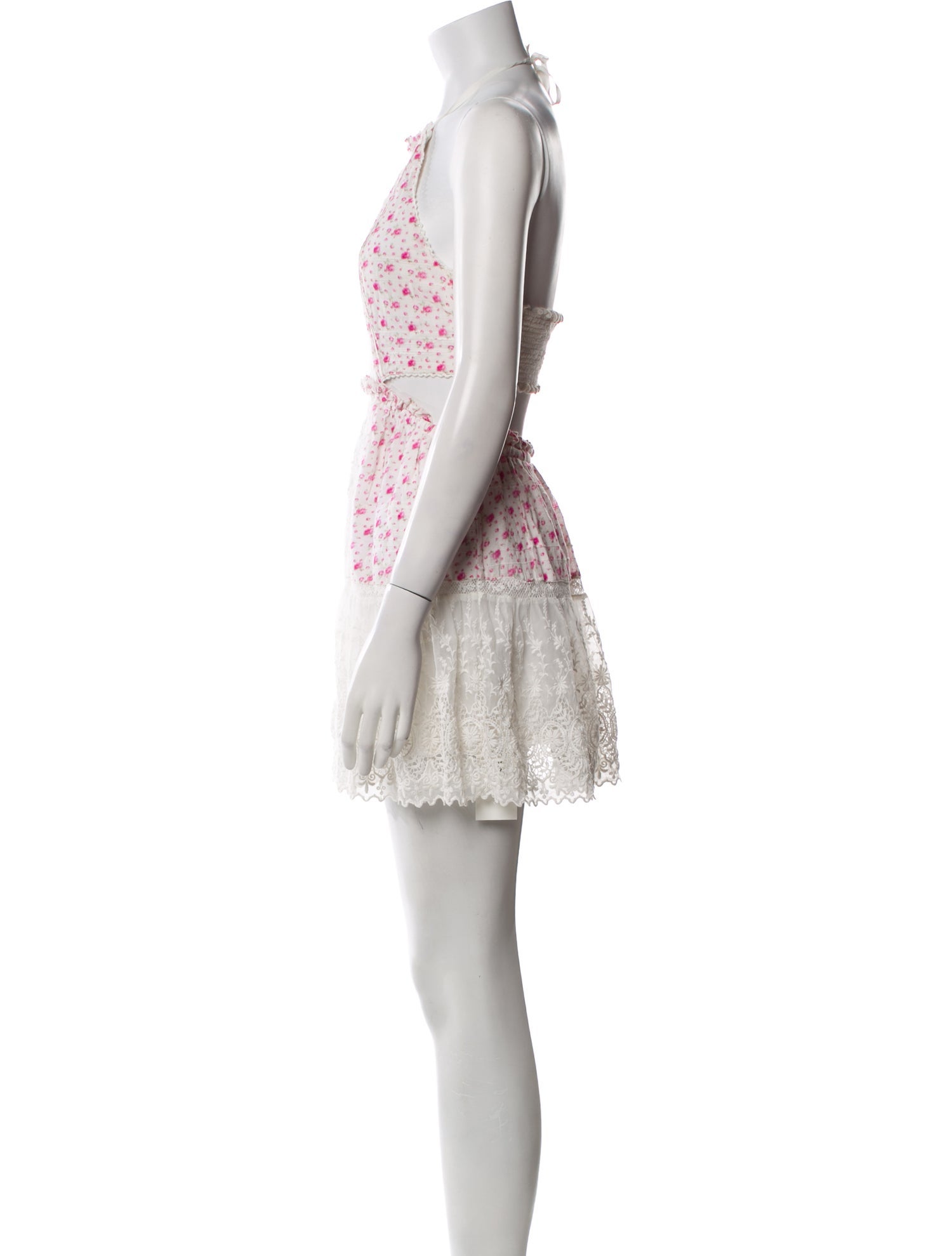 LoveShackFancy Lace Pattern Mini Dress