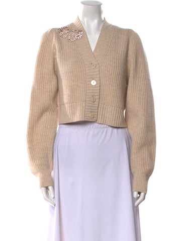 LoveShackFancy Knitwear Wool V-Neck Sweater M