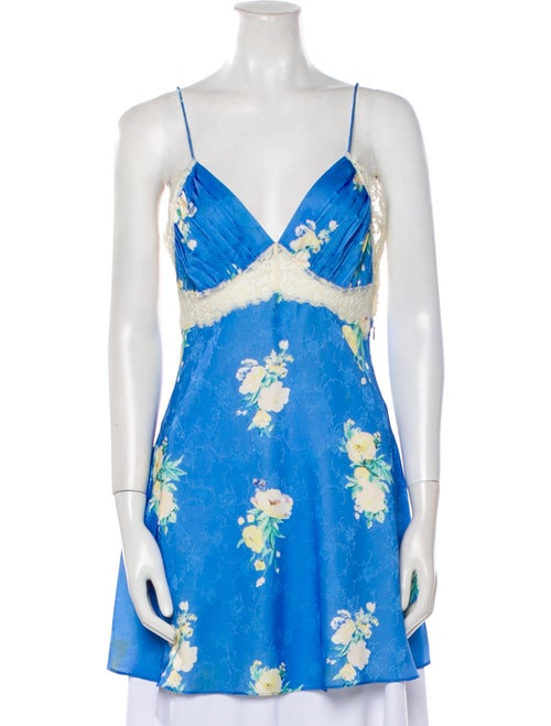 LoveShackFancy Floral Print V-Neck Tunic