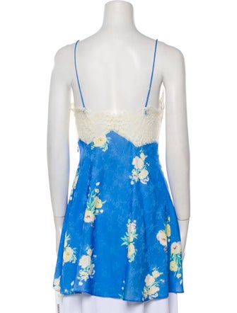 LoveShackFancy Floral Print V-Neck Tunic