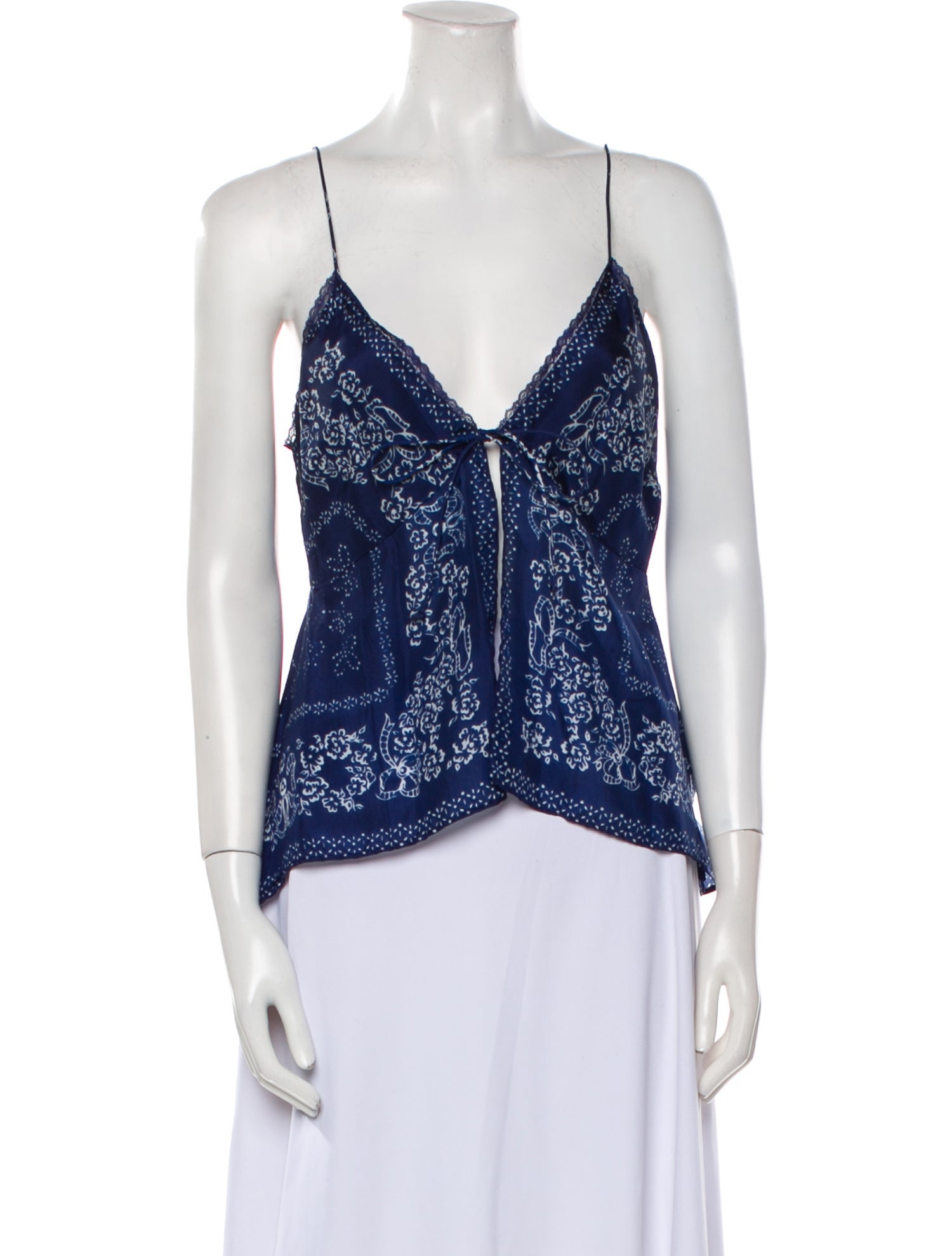 LoveShackFancy Silk Printed Top