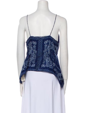 LoveShackFancy Silk Printed Top