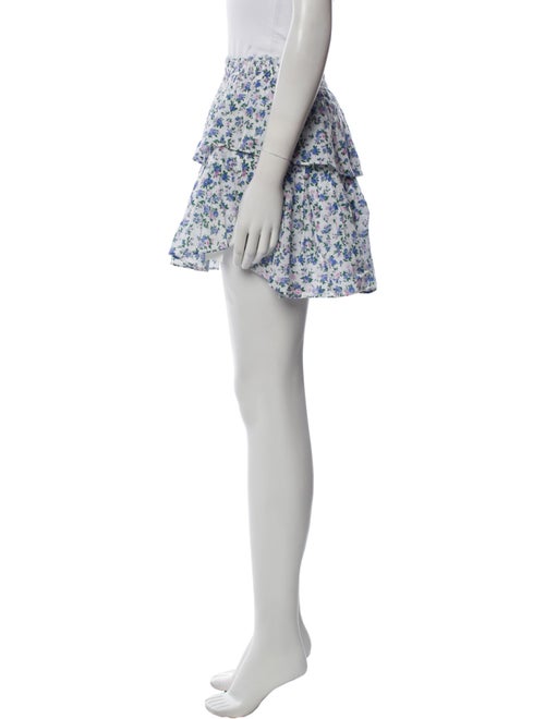 LoveShackFancy Floral Print Mini Skirt