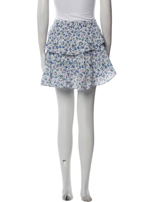 LoveShackFancy Floral Print Mini Skirt
