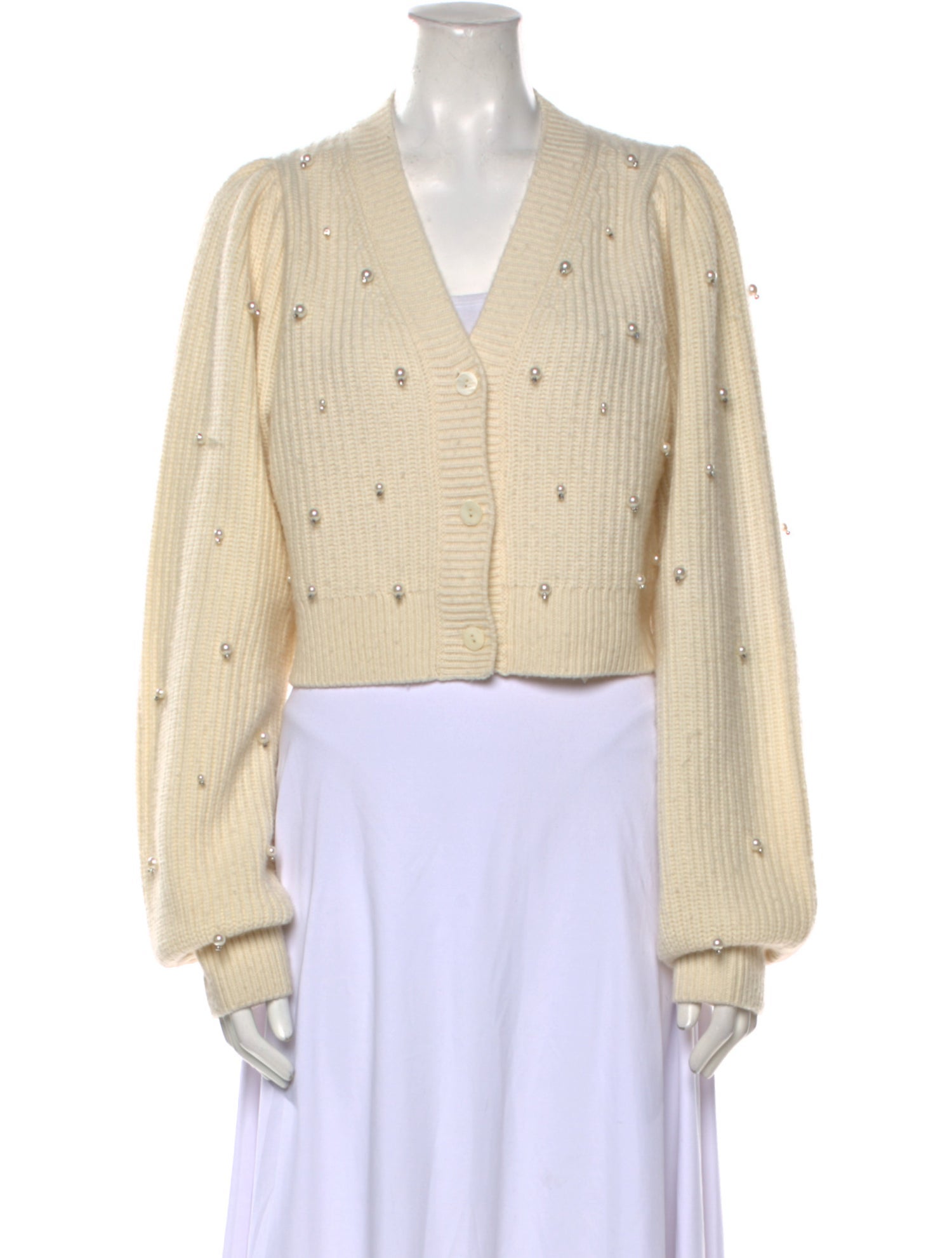 LoveShackFancy Wool V-Neck Sweater