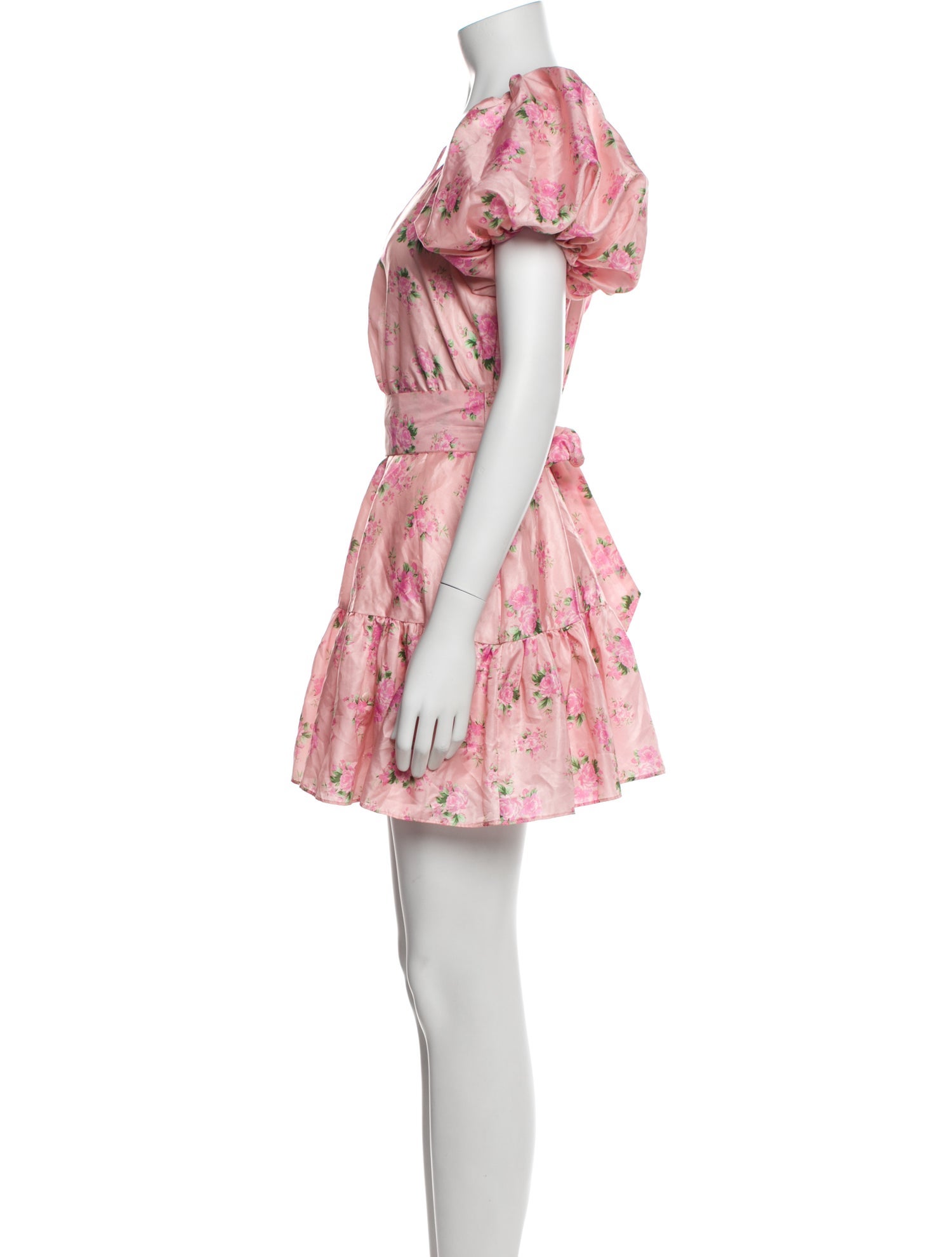 LoveShackFancy Floral Print Mini Dress