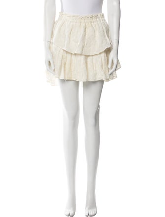 LoveShackFancy Ruffle Embellishment Mini Skirt