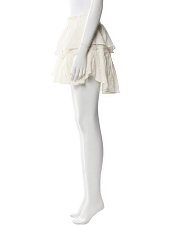 LoveShackFancy Ruffle Embellishment Mini Skirt