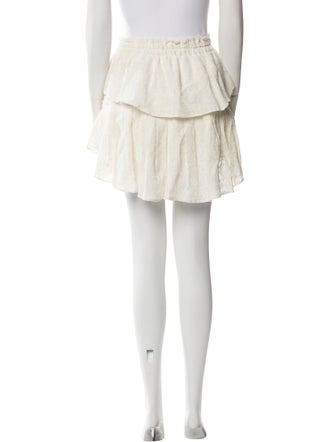 LoveShackFancy Ruffle Embellishment Mini Skirt