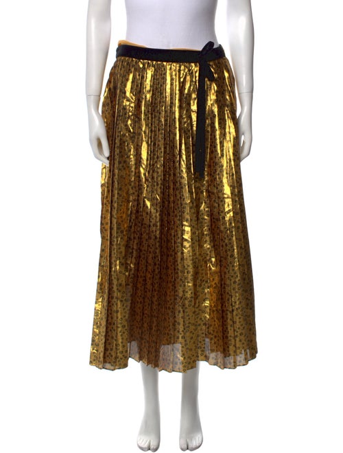 LoveShackFancy Printed Midi Length Skirt