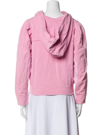 LoveShackFancy V-Neck Long Sleeve Sweatshirt