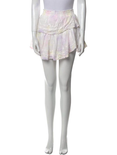LoveShackFancy Tie-Dye Print Mini Skirt