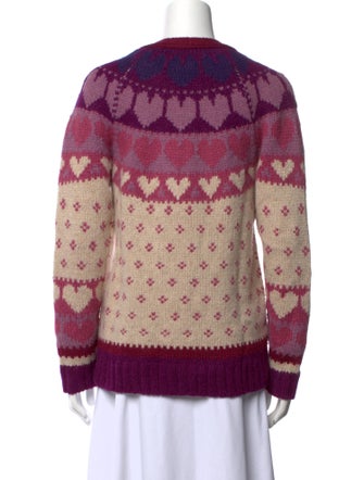 LoveShackFancy Printed V-Neck Sweater