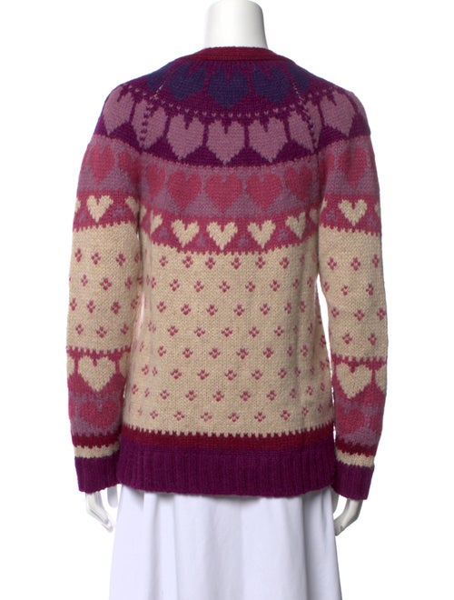 LoveShackFancy Printed V-Neck Sweater