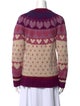 LoveShackFancy Printed V-Neck Sweater