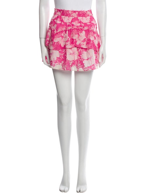 LoveShackFancy Floral Print Mini Skirt