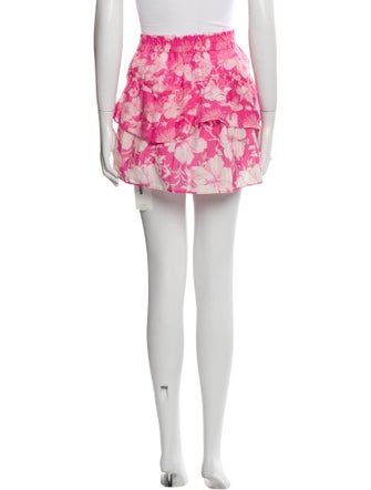 LoveShackFancy Floral Print Mini Skirt