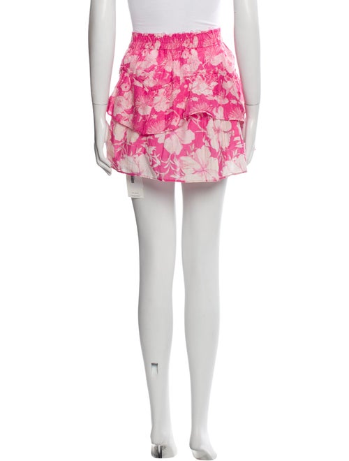 LoveShackFancy Floral Print Mini Skirt