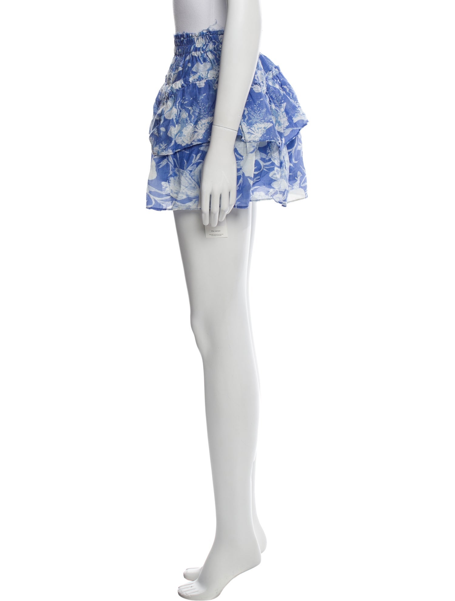 LoveShackFancy Floral Print Mini Skirt