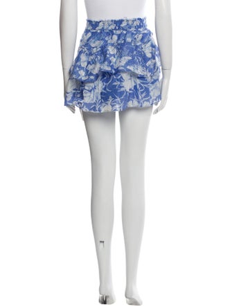 LoveShackFancy Floral Print Mini Skirt