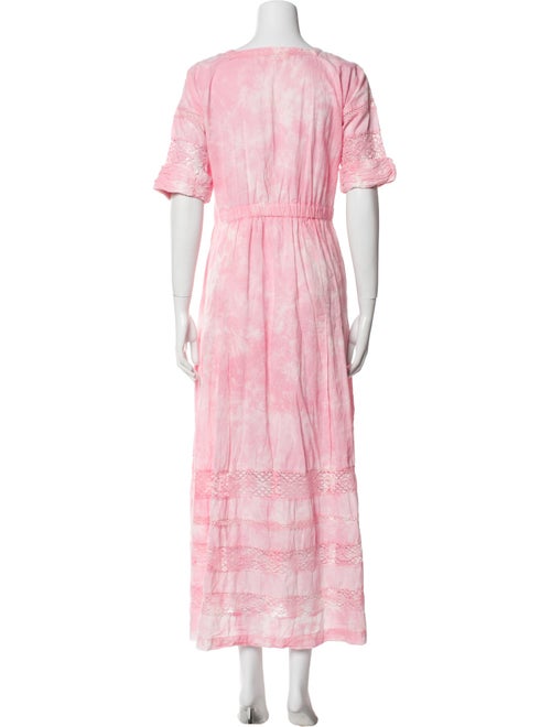 LoveShackFancy Tie-Dye Print Long Dress