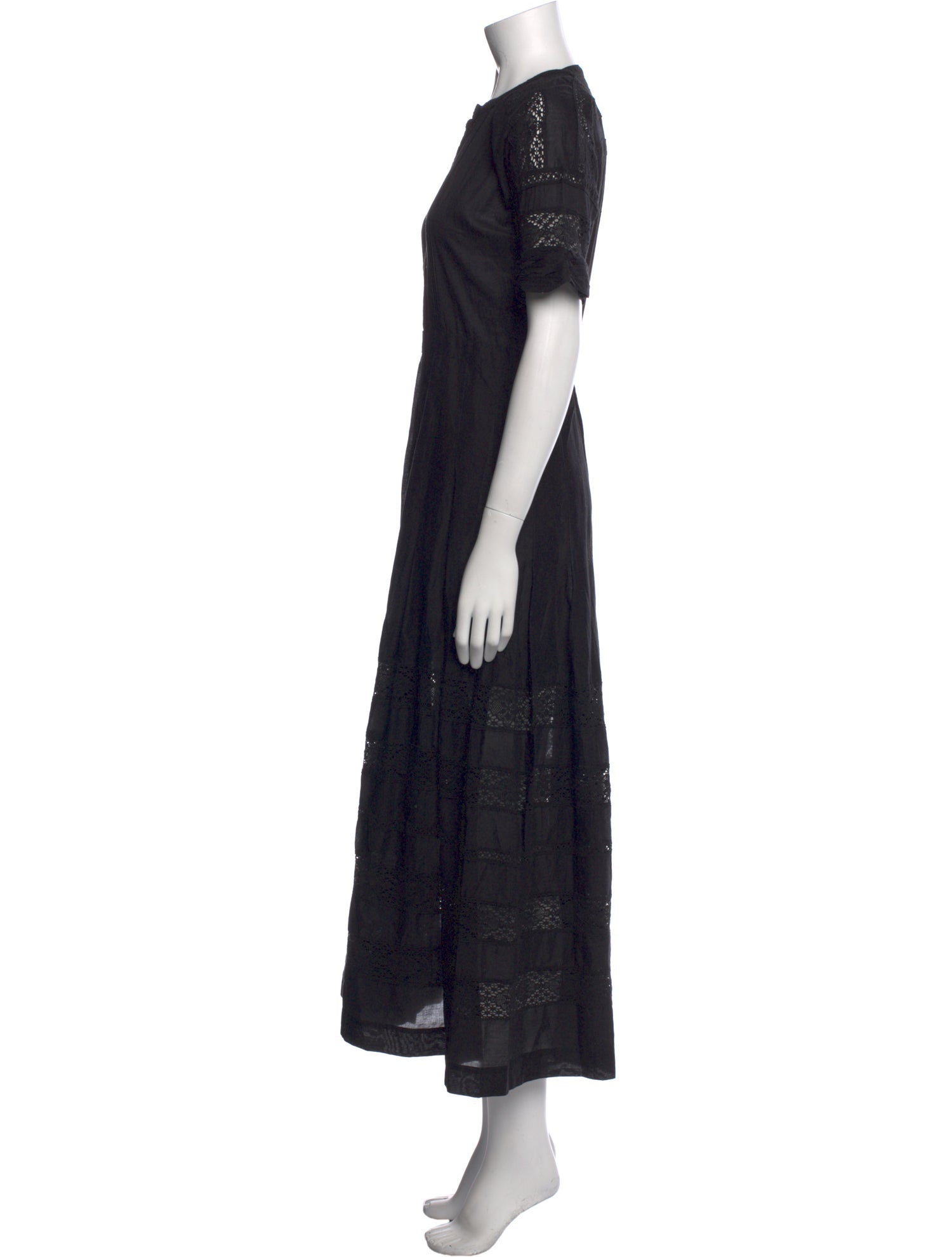LoveShackFancy Crew Neck Long Dress